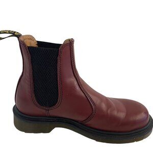 Dr. Martens 2976 Red Leather Chelsea Boots Size US 4 Mens EUC Smooth